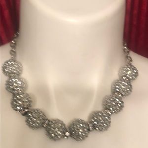 Mirror Ball Silver Choker Necklace
